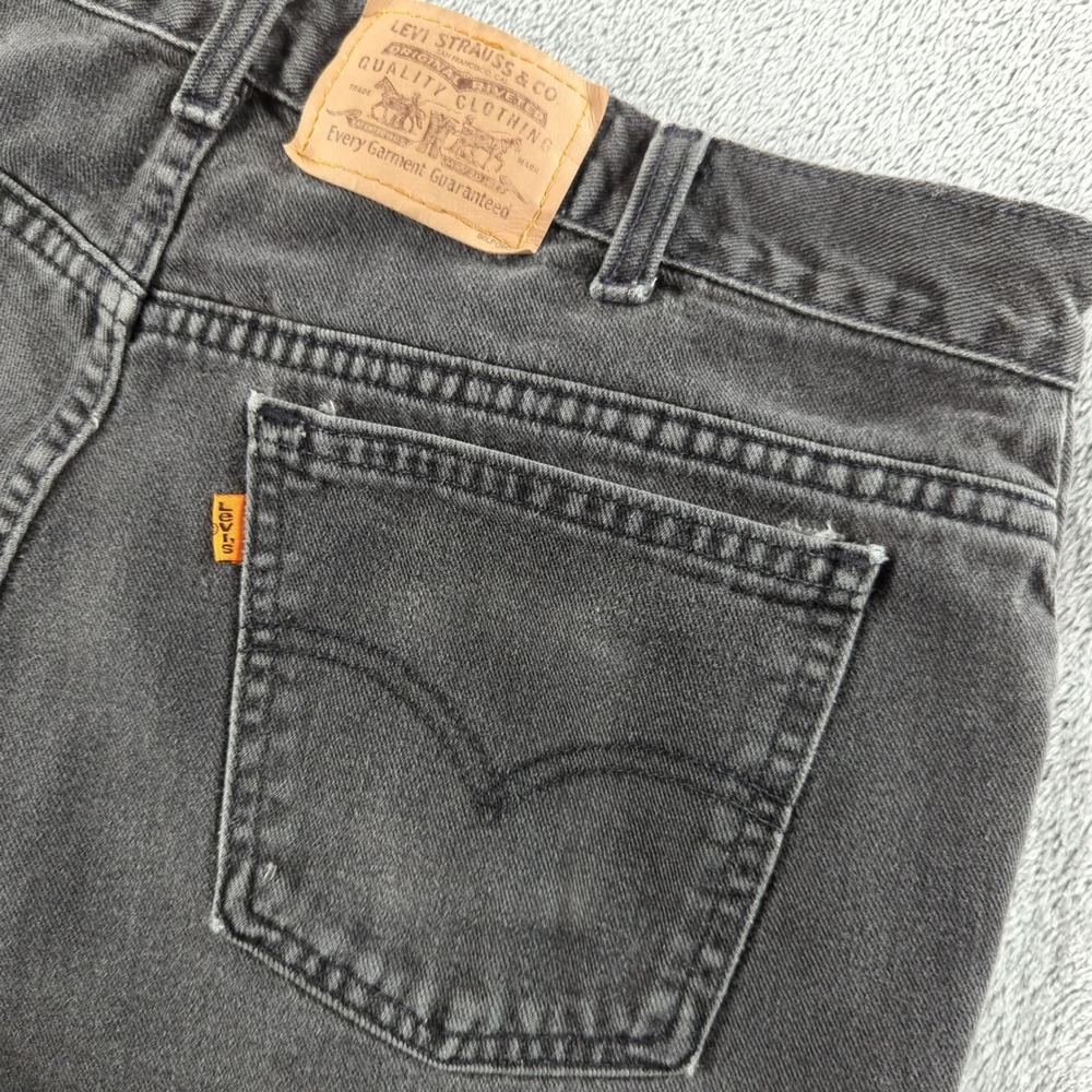 Vintage 90s Levis Orange Tab Jeans 36 (Fits 34x34) Black Faded Grunge Skater Emo